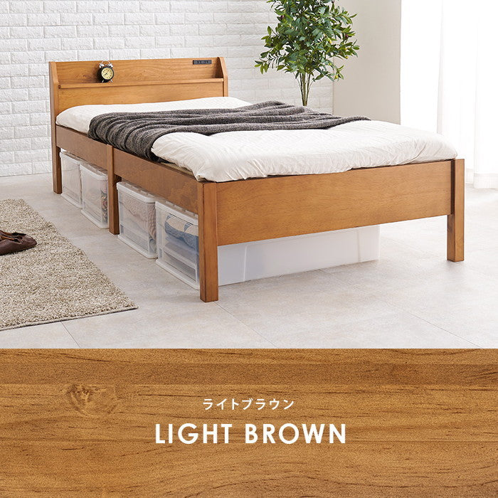 組立簡単 シングルベッド MB-5096S-DBR (約)幅98.5×奥行221×高さ68×床面高36cm hgs-3000002543の画像