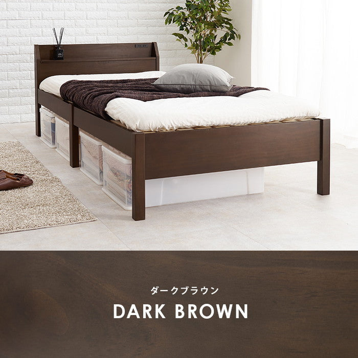 組立簡単 シングルベッド MB-5096S-DBR (約)幅98.5×奥行221×高さ68×床面高36cm hgs-3000002543の画像