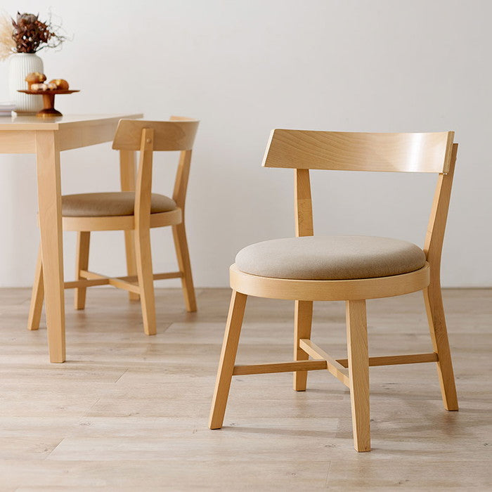 ダイニング チェア 2脚セット MI-8636NA-BE (約)幅52.5×奥行56×高さ71×座面高43cm hgs-3000002564の画像