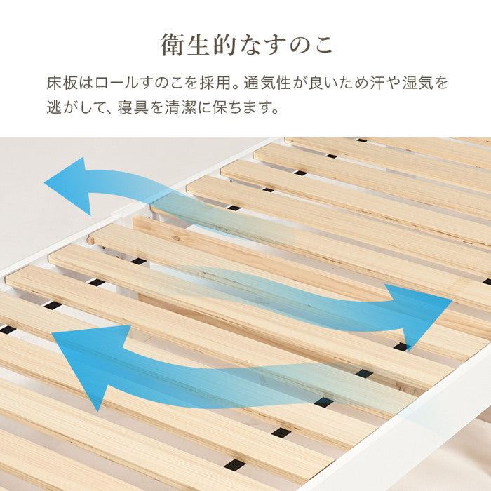 組立簡単 マットレス付 シングルベッド MB-5198SWH3101HS ベッド:(約)幅98.5×奥行209×高さ70×床面高31cm マットレス:(約)幅97×奥行195×高さ16cm hgs-3000002817の画像