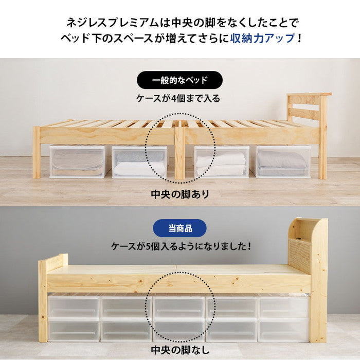 組立簡単 シングルミドルベッド WB-7713S-DBR (約)幅100×奥行213×高さ94.5×床面高52/57/62cm hgs-3000002845の画像