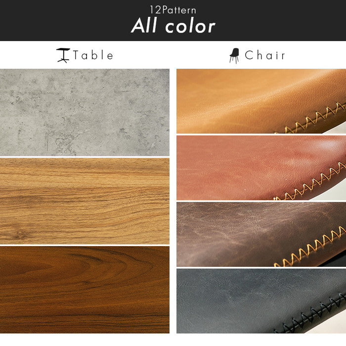 テーブル＆チェア3点セット LT-4930DBR-34BK-S テーブル:(約)幅60×奥行60×高さ70cm チェアー:(約)幅48×奥行56×高さ84.5×座面高43cm hgs-3000003070の画像