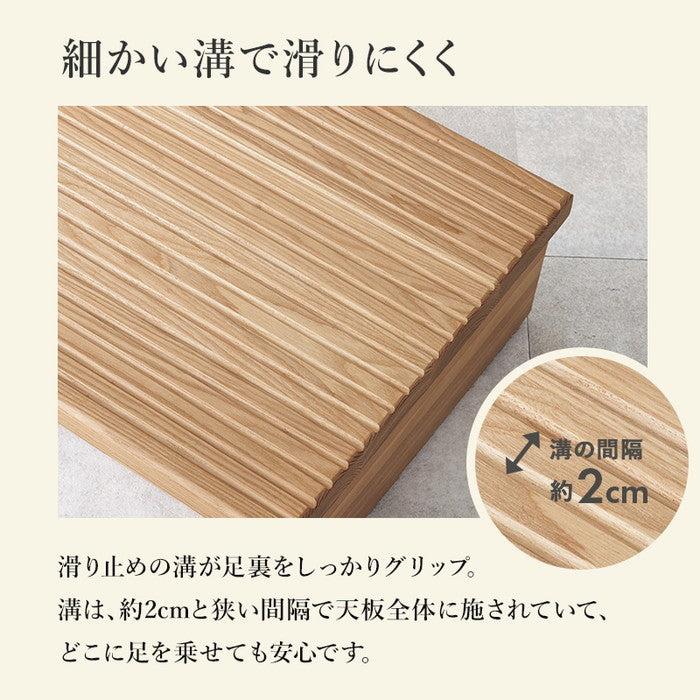 手すり付き玄関踏み台 片側手すり・ワイド MFD-6909 片側手すり・ワイド/ダークブラウン 片側手すり・ワイド/ナチュラル 幅97×奥行40×高さ96×踏み台高17cm hgs-3000003215