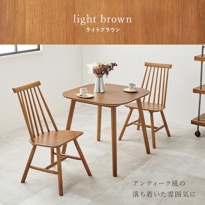 ダイニング ３点セット Cタイプ BT-8627-43-3S Cタイプ/ライトブラウン Cタイプ/ナチュラル Cタイプ/ホワイト テーブル:幅75×奥行75×高さ70cm、チェア:幅48.5×奥行57×高さ86.5×座面高42cm hgs-3000003323の画像