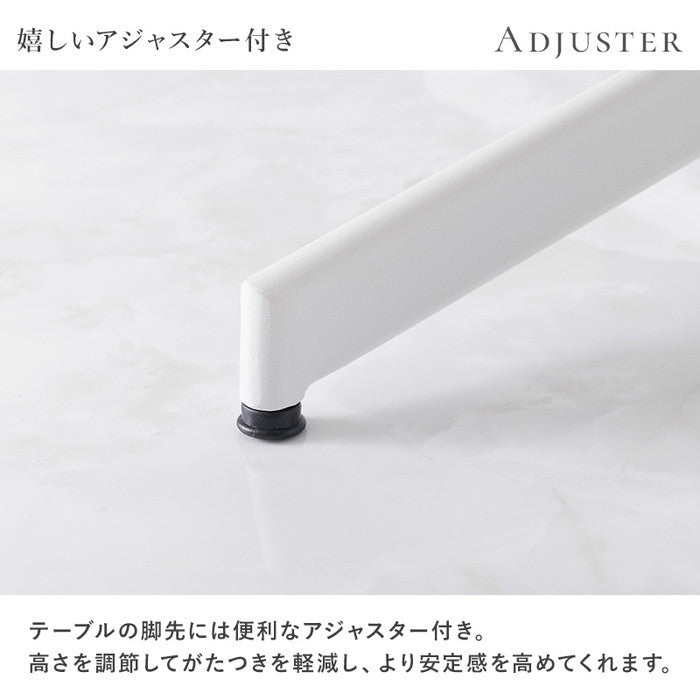 カフェテーブル LT-4931 マーブルホワイト ホワイトナチュラル ホワイト 幅65×奥行65×高さ70cm hgs-3000003498の画像