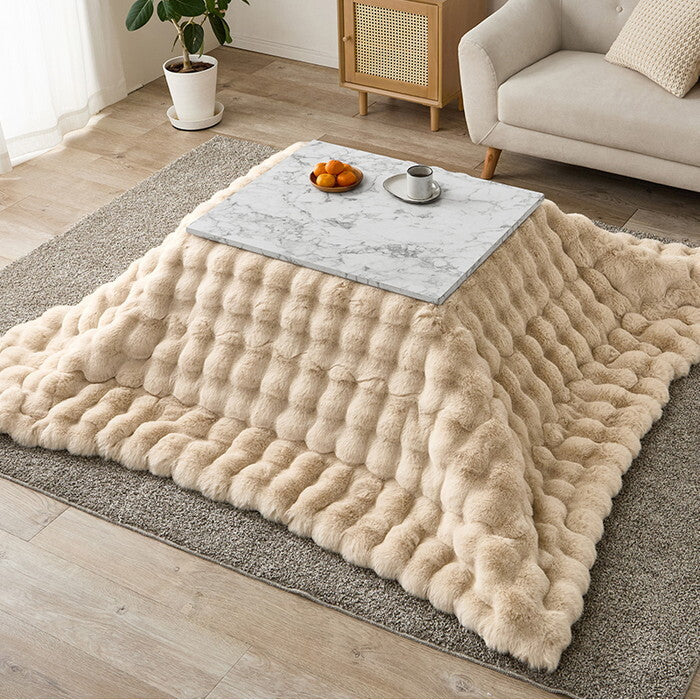 こたつ＋うす掛け布団 ２点セット グレー アイボリー ベージュ こたつ：幅75×奥行60×高さ40cm アルラMルナ hgs-3000003577の画像