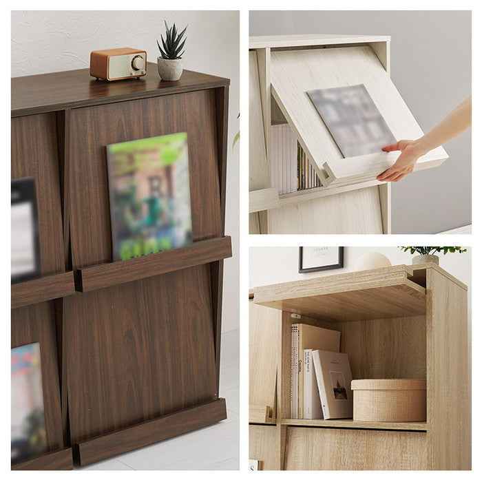 フラップ式ディスプレイラック RCC-1716 幅85×奥行35×高さ85cm hgs-3000003868の画像