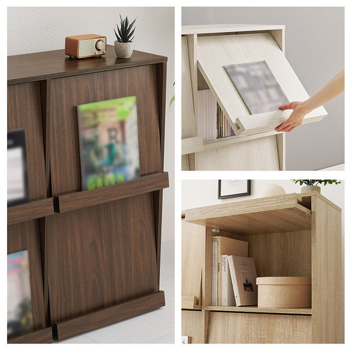 フラップ式ディスプレイラック（2台組） RCC-1716-2S 幅85×奥行35×高さ85cm/1台 hgs-3000003871の画像