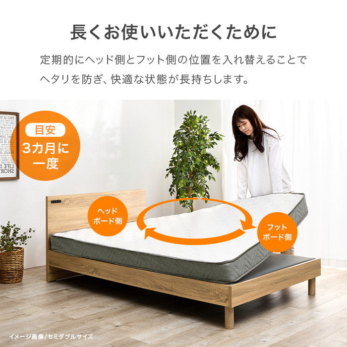 マットレス セミシングルショート(ボンネル） KM-3301SSS 幅80×奥行180×高さ14.5cm hgs-3000003883の画像