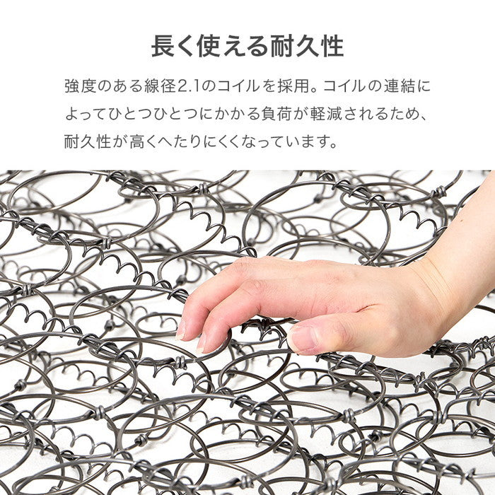 マットレス セミシングルショート(ボンネル） KM-3301SSS 幅80×奥行180×高さ14.5cm hgs-3000003883の画像