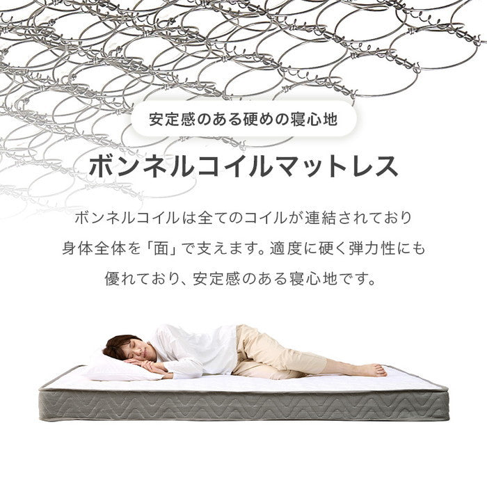 マットレス セミダブル(ボンネル） KM-3301SD 幅120×奥行195×高さ14.5cm hgs-3000003885の画像