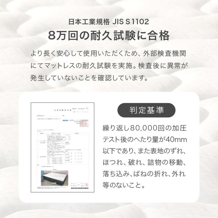 マットレス シングル(ポケット） KM-3302S 幅97×奥行195×高さ20cm hgs-3000003888の画像