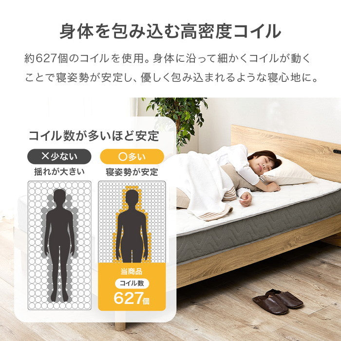 マットレス セミダブル(ポケット） KM-3302SD 幅120×奥行195×高さ20cm hgs-3000003889の画像