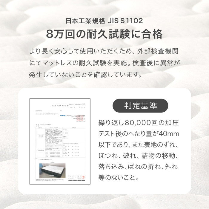 マットレス ダブル(ポケット） KM-3302D 幅140×奥行195×高さ20cm hgs-3000003890の画像
