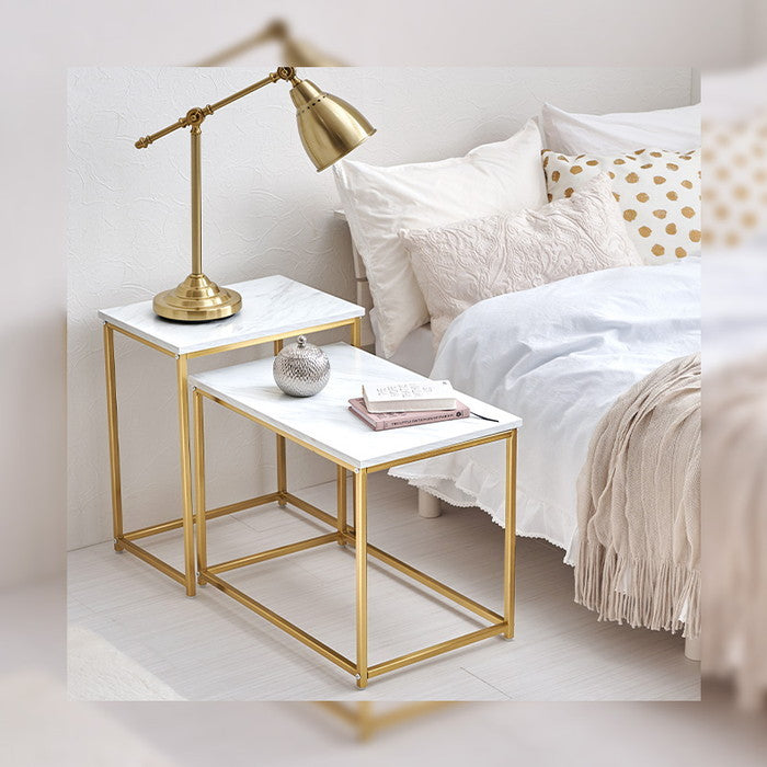 ネストテーブル LST-4616 高: 幅43×奥行31×高さ53cm hgs-3000003945の画像