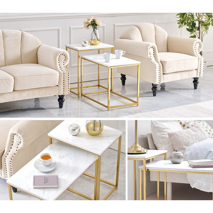 ネストテーブル LST-4616 高: 幅43×奥行31×高さ53cm hgs-3000003945の画像