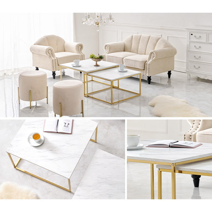 ネストテーブル LT-4617 高: 幅66×奥行66×高さ39cm hgs-3000003946の画像