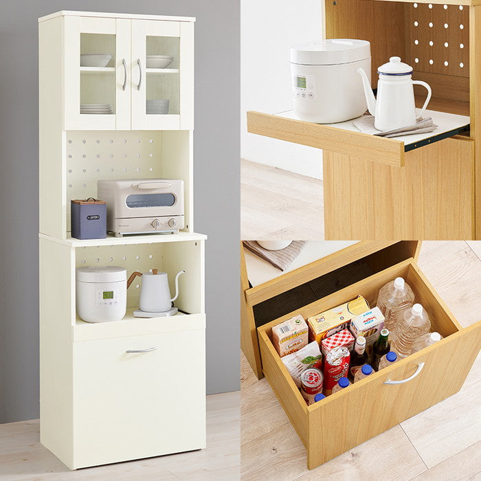 キッチンボード RCC-1903 幅59×奥行43(取手含む)×高さ182cm hgs-3000003987の画像