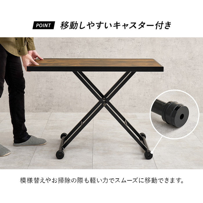 昇降テーブル KT-3185 幅100?107×奥行55×高さ70.5?11cm hgs-3000004003の画像