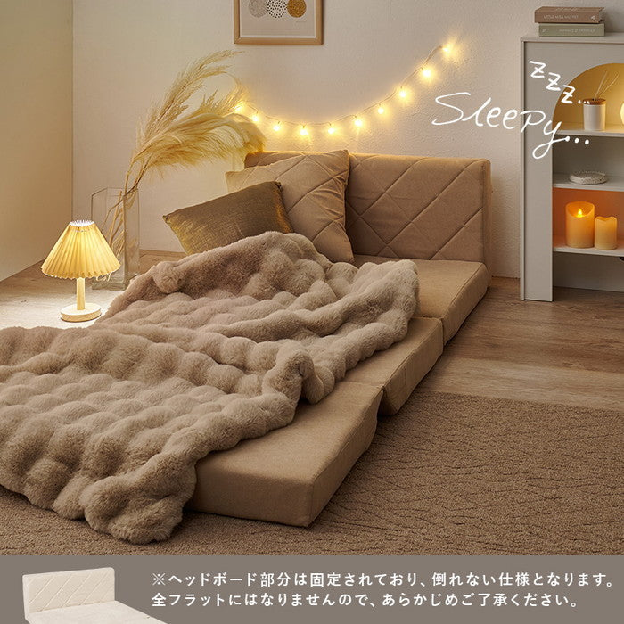 ソファベッド LSF-4887 幅85×奥行70/173×高さ62/40×座面高20/10cm hgs-3000004081の画像