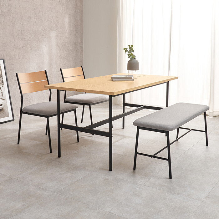 ダイニングテーブル ブラウン グレー ナチュラル 幅135×奥行75×高さ71.5cm LT-3204 hgs-3000004084の画像