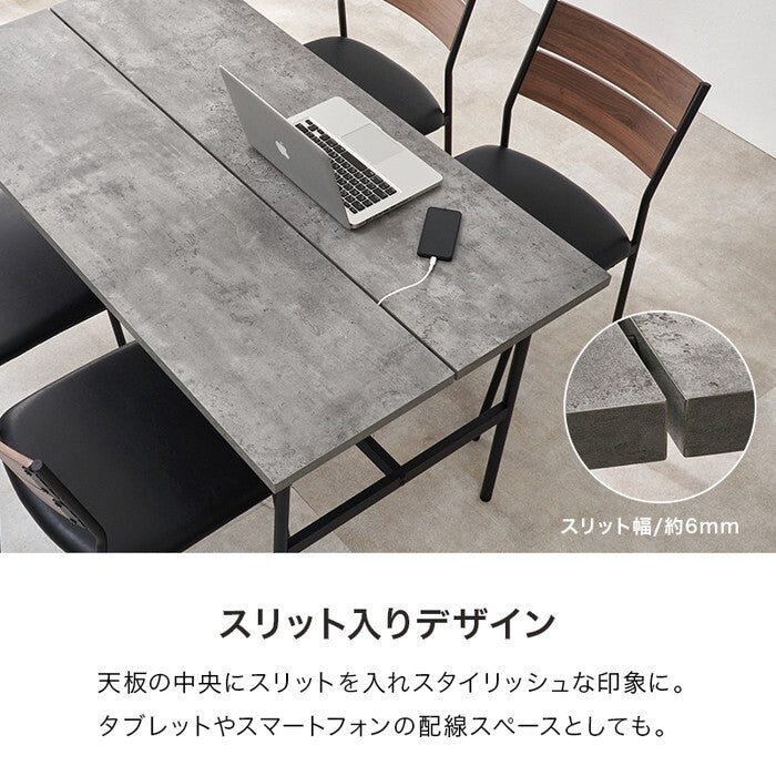 ダイニングテーブル ブラウン グレー ナチュラル 幅135×奥行75×高さ71.5cm LT-3204 hgs-3000004084の画像
