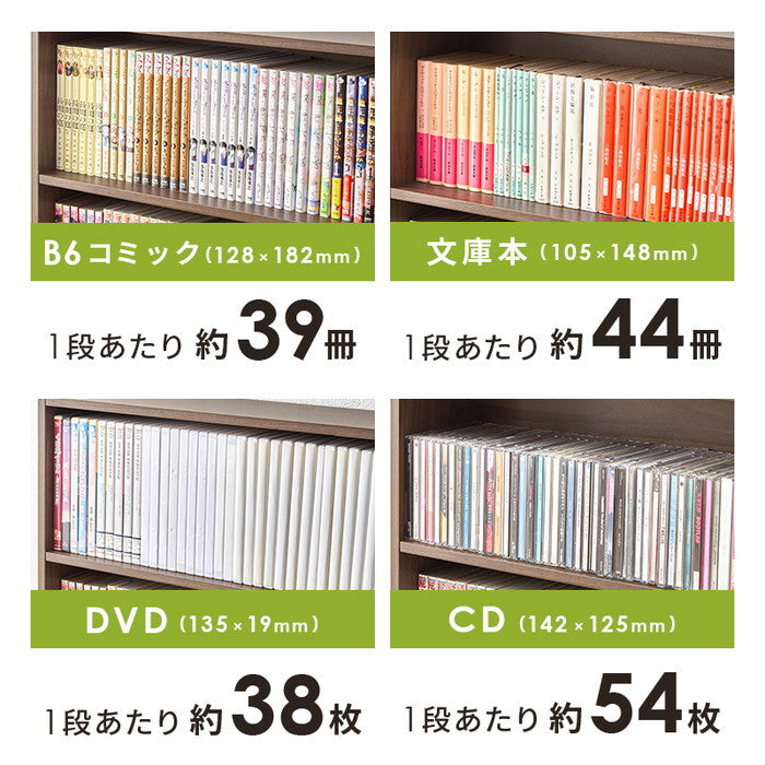 コミックラック RCC-1507 幅60×奥行17×高さ89cm hgs-3000004149の画像