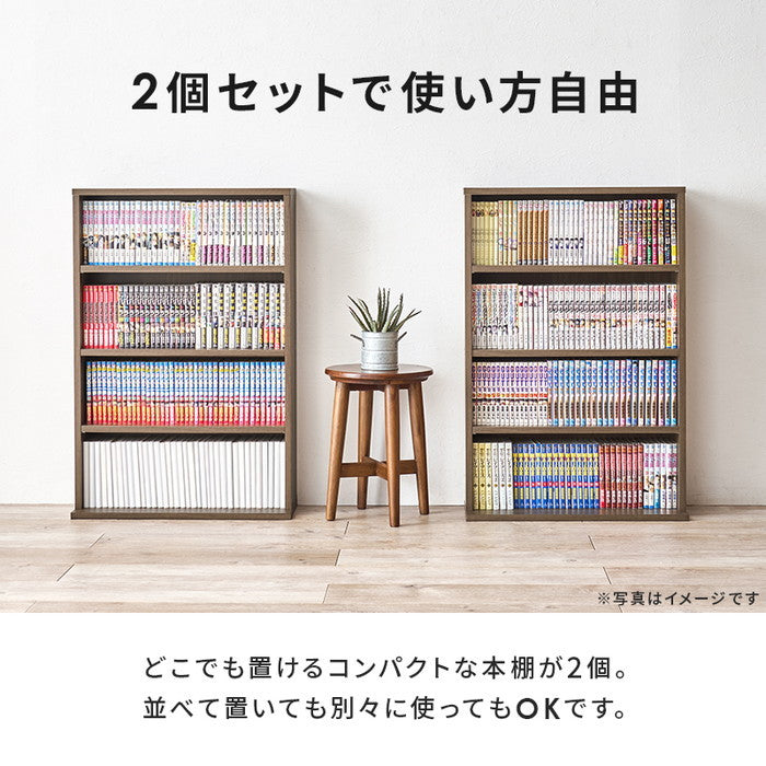 コミックラック ２点セット RCC-1508 幅60×奥行17×高さ89cm/1個 hgs-3000004152の画像