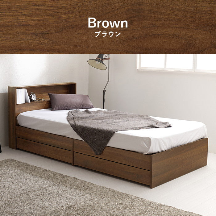 引出し付シングルベッド RB-1541 幅98×奥行211.5×高さ76×床面高29cm hgs-3000004173の画像