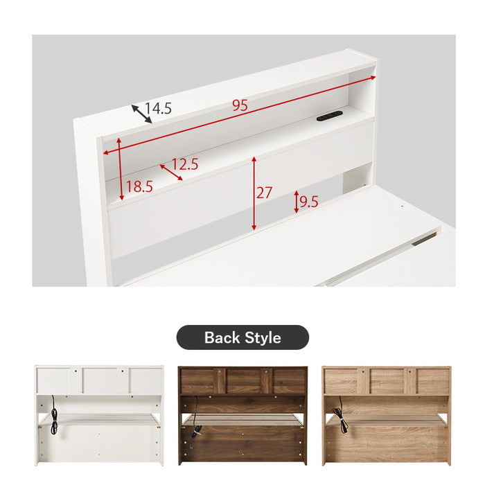 引出し付シングルベッド RB-1541 幅98×奥行211.5×高さ76×床面高29cm hgs-3000004173の画像