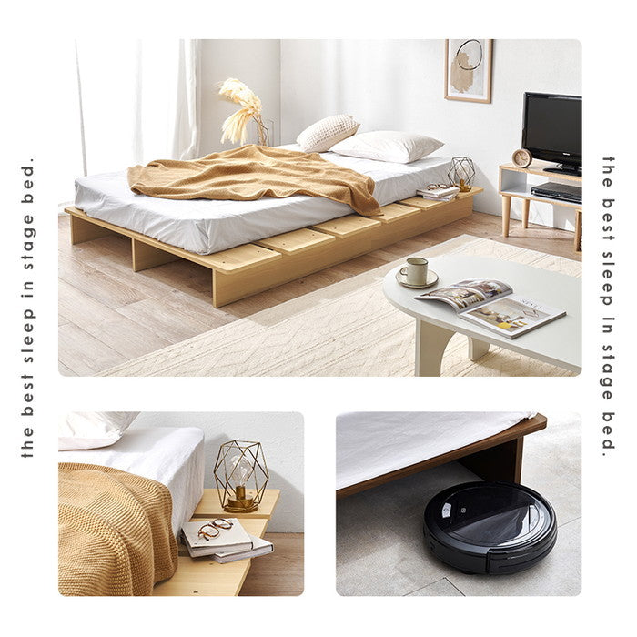 セミダブルベッド WB-7900SD 幅140×奥行200.5×高さ18cm hgs-3000004240の画像