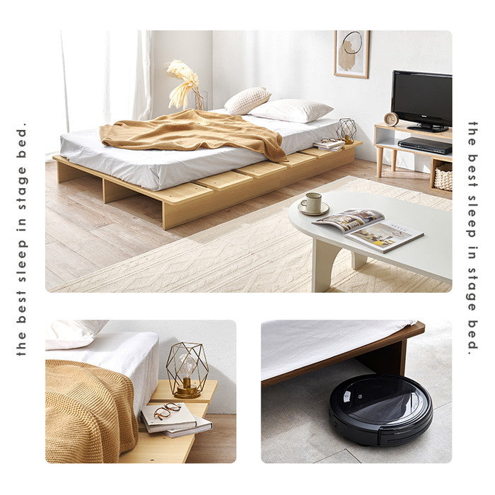 マットレス付 セミダブルベッド WB-7900SD3301 ベッド: 幅140×奥行200.5×高さ18cm hgs-3000004250の画像