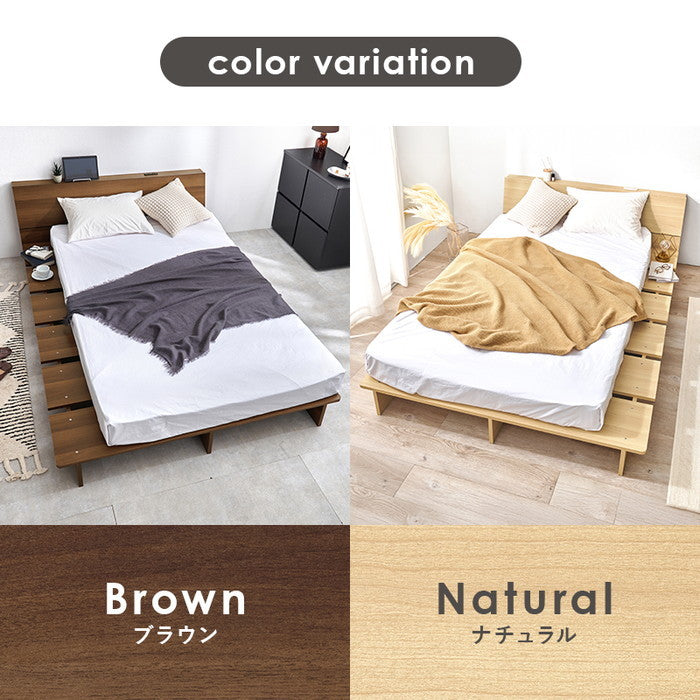 マットレス付 セミダブルベッド WB-7901SD3301 ベッド: 幅140×奥行215.5×高さ60.5×床面高18cm hgs-3000004254の画像