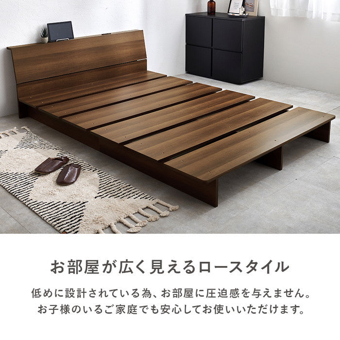 マットレス付 セミダブルベッド WB-7901SD3301 ベッド: 幅140×奥行215.5×高さ60.5×床面高18cm hgs-3000004254の画像