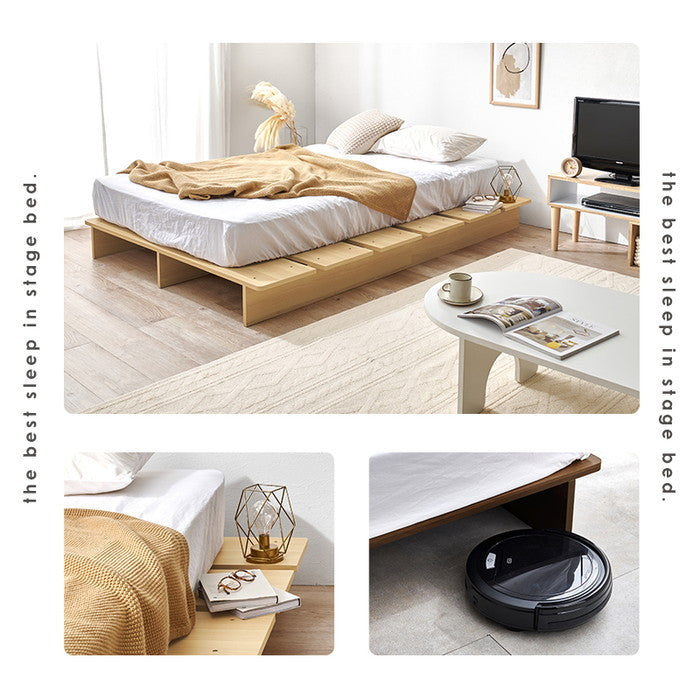 マットレス付 セミダブルベッド WB-7900SD3302 ベッド: 幅140×奥行200.5×高さ18cm hgs-3000004258の画像