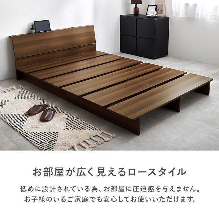 マットレス付 セミダブルベッド WB-7901SD3302 ベッド: 幅140×奥行215.5×高さ60.5×床面高18cm hgs-3000004263の画像