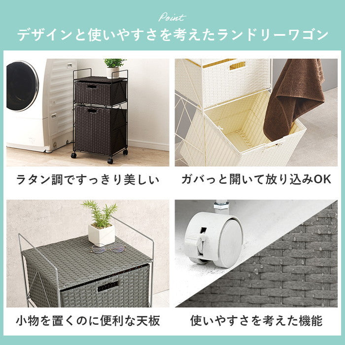 ランドリー RAN-2457 幅40×奥行35×高さ80cm hgs-3000004270の画像