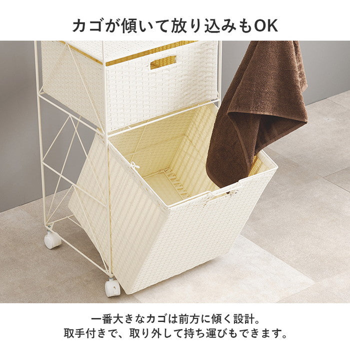 ランドリー RAN-2457 幅40×奥行35×高さ80cm hgs-3000004270の画像