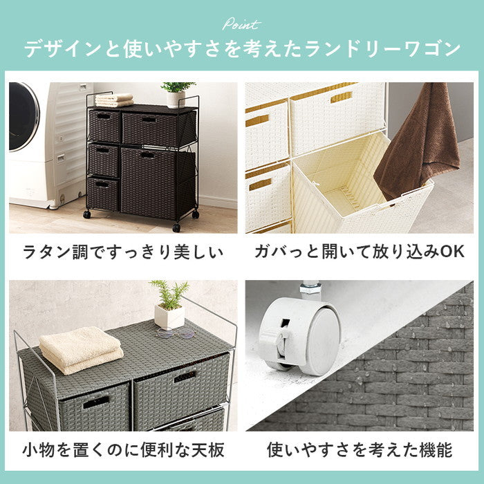 ランドリー RAN-2458 幅65×奥行35×高さ80cm hgs-3000004273の画像