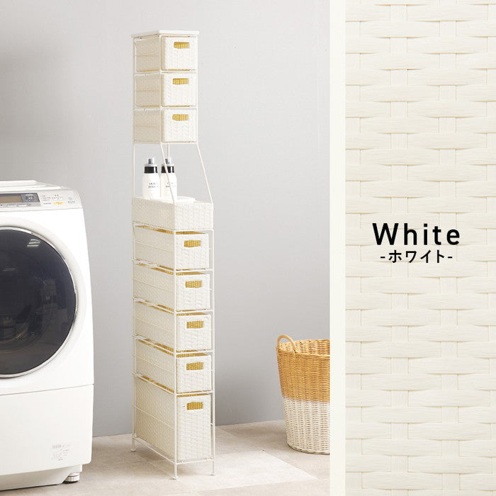 ランドリーチェスト RAN-2459 幅15×奥行45×高さ154cm hgs-3000004276の画像