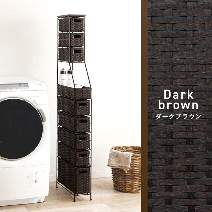 ランドリーチェスト RAN-2459 幅15×奥行45×高さ154cm hgs-3000004276の画像