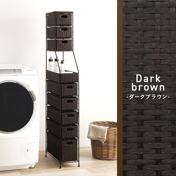 ランドリーチェスト RAN-2460 幅20×奥行45×高さ154cm hgs-3000004279の画像