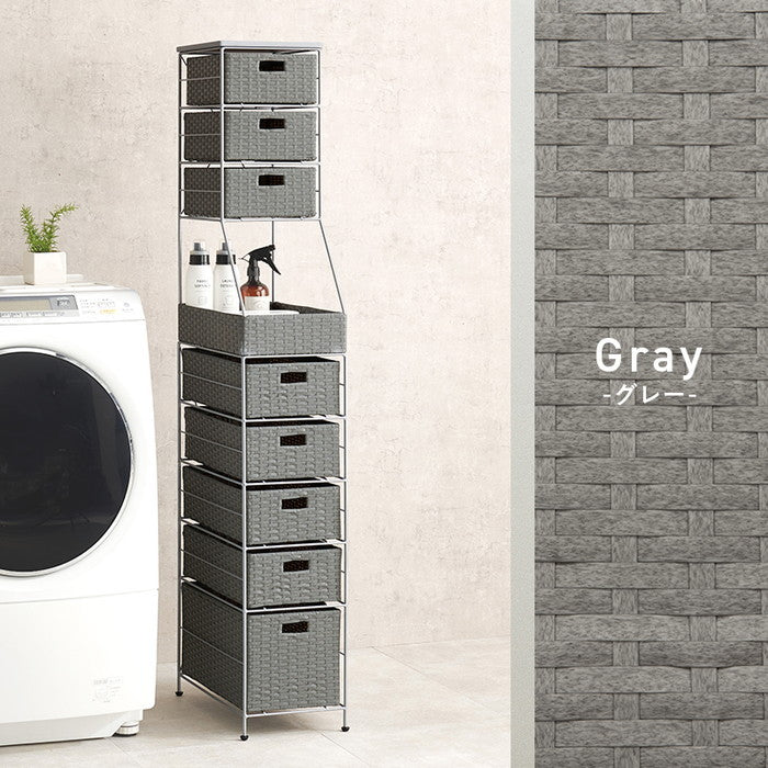 ランドリーチェスト RAN-2461 幅25×奥行45×高さ154cm hgs-3000004282の画像