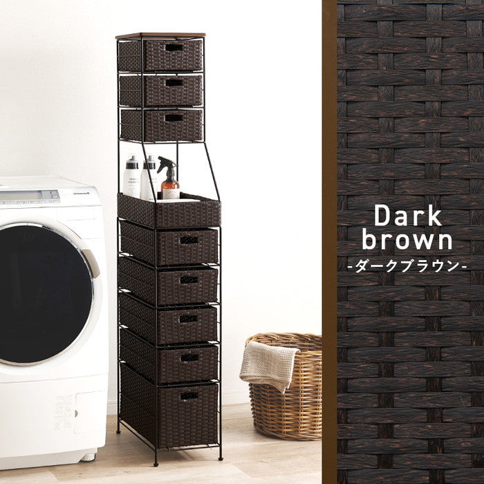 ランドリーチェスト RAN-2461 幅25×奥行45×高さ154cm hgs-3000004282の画像