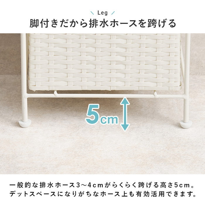 ランドリーチェスト RAN-2461 幅25×奥行45×高さ154cm hgs-3000004282の画像