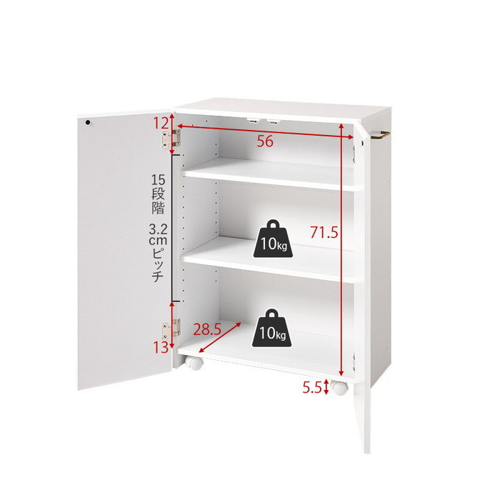 ブックシェルフ VKB-7277 幅60(取手含む63）×奥行32×高さ80cm hgs-3000004297の画像
