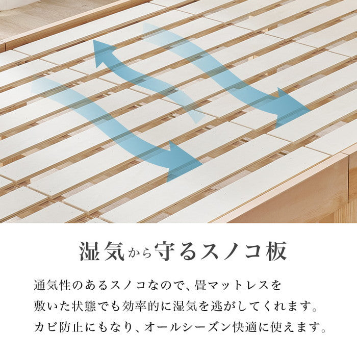 畳シングルベッド MB-5168S 幅105×奥行215×高さ71.5×座面高31.5/36.5/41.5cm hgs-3000004299の画像