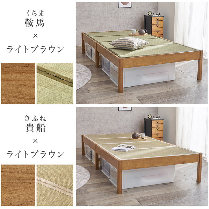組立簡単 畳シングルベッド MB-5146S 幅107×奥行207×高さ36.5cm hgs-3000004301の画像