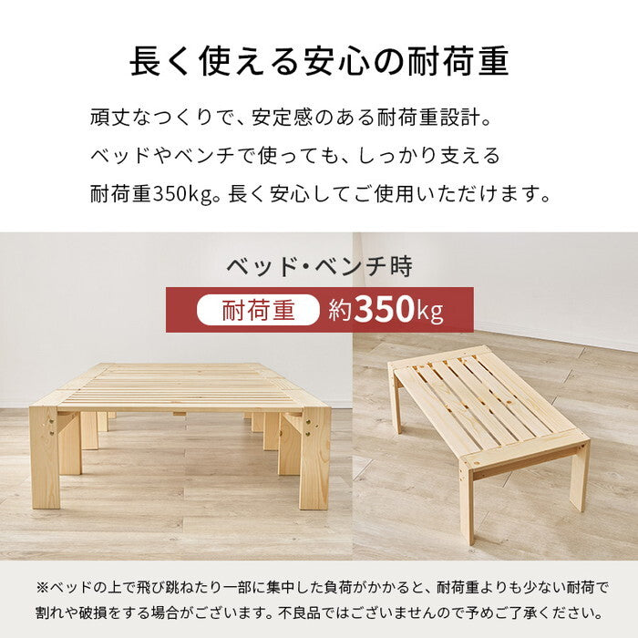 シングルベッド 幅100×奥行204×高さ35cm WB-7730S hgs-3000004357の画像