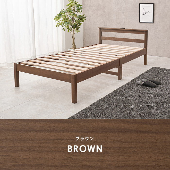 組立簡単 マットレス付 シングルベッド WB-7801S3302 ベッド: 幅99×奥行207×高さ64×床面高32cm hgs-3000004399の画像